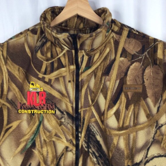 Herter's Fleece Camo Vest Mens Size XL Full Zip Advantage Wetlands Hunting - Picture 3 of 9